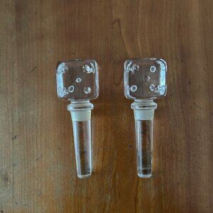 MIKASA  Casino Dice Austrian Crystal Bottle Stoppers-Great Barware!